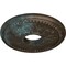 Ekena Millwork Tirana Ceiling Medallion (Canopies up to 4 3/4"), 13 7/8"OD x 3 3/4"ID x 1 1/4"P, Bronze Blue Patina CM13TIBBS - alternate 2